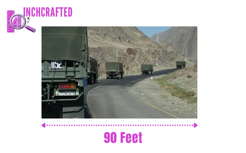How long is 90 feet